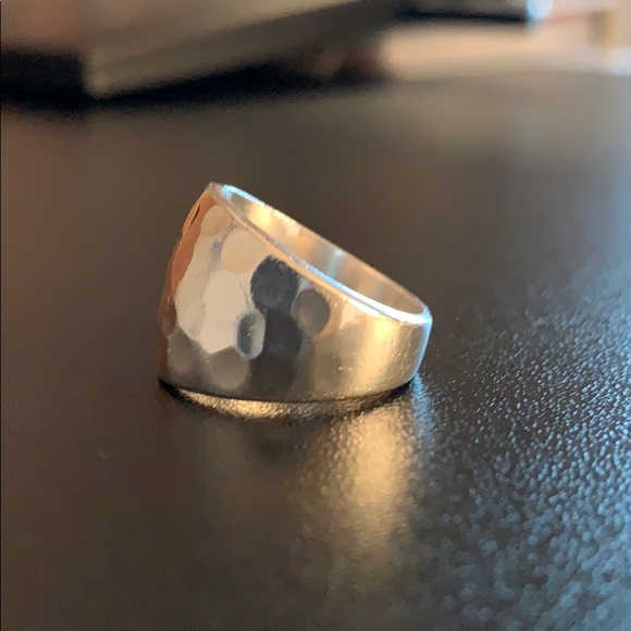 Sterling 925 hammered ring. Substantial weight. - Picture 5 of 7